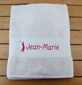 Drap de bain avec motif