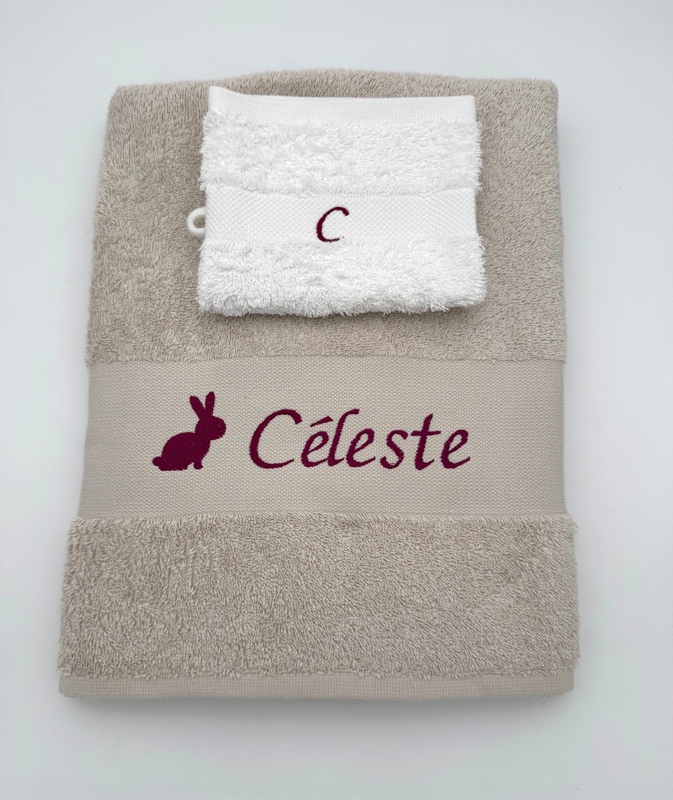 Drap de bain avec motif