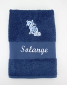 Drap de bain avec motif appliqué Drap de bain avec motif appliqué