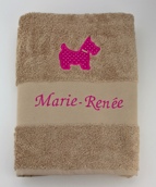 Drap de bain avec motif appliqué Drap de bain avec motif appliqué