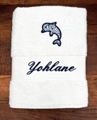 Drap de bain avec motif appliqué Drap de bain avec motif appliqué