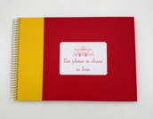 Album photos de classe rouge vif et jaune personnalisé