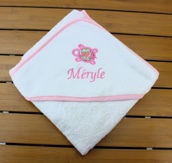 Drap de bain et Cape de bain avec motif en liberty personnalisée