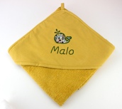 Drap de bain et Cape de bain avec motif en liberty personnalisée