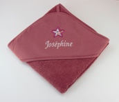 Drap de bain et Cape de bain avec motif en liberty personnalisée