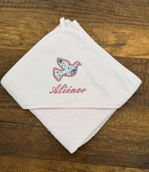 Drap de bain et Cape de bain avec motif en liberty personnalisée