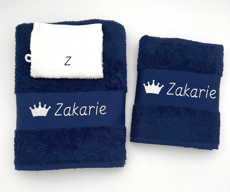 Drap de bain avec petit motif personnalisé