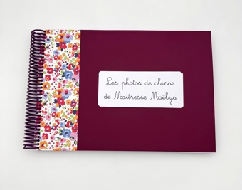 Album enseignant bordeaux et liberty fuchsia