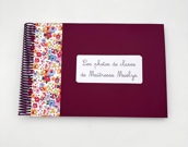 Album enseignant bordeaux et liberty fuchsia