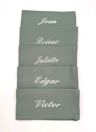 Ensemble de 5 Serviettes de table (made in France)
