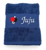 Serviette de toilette Ping-pong brodée Juju