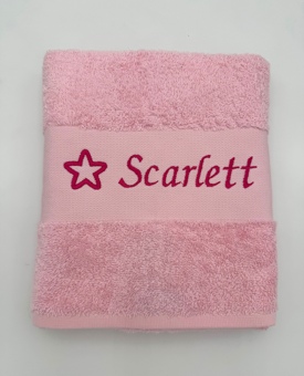 Serviette avec coeur ou étoile (contour)