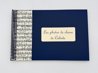 Album photos de classe Bleu et musique noire
