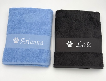 Duo de Draps de bain assortis avec motif