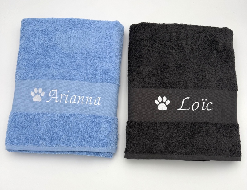 Duo de Draps de bain assortis avec motif