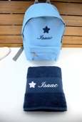 Sac à dos personnalisé et serviette assortie Sac à dos personnalisé et serviette assortie