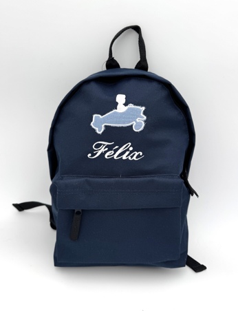 Sac à dos avec motif appliqué en double gaze