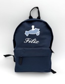 Sac à dos avec motif appliqué en double gaze Sac à dos avec motif appliqué en double gaze