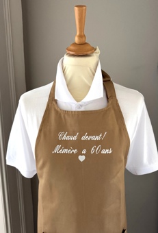 Tablier de cuisine adulte personnalisé et petit coeur