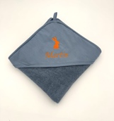 Cape de bain avec motif brodé