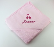 Cape de bain avec motif brodé