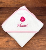 Cape de bain avec motif brodé