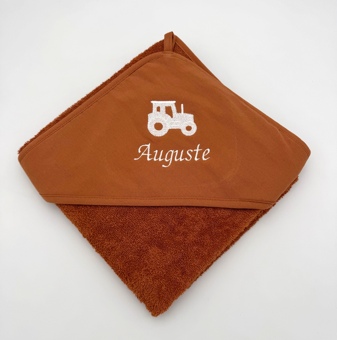 Cape de bain avec motif brodé