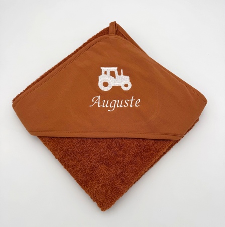 Cape de bain avec motif brodé