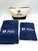 Trousse de toilette et serviette personnalisée