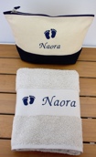 Trousse de toilette et serviette personnalisée
