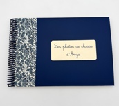 Album pour photos de classe bleu et liberty bleue