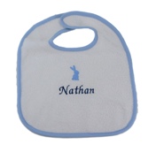 Bavoir éponge blanc personnalisé