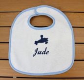 Bavoir éponge blanc personnalisé