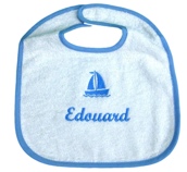 Bavoir éponge blanc personnalisé