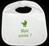 Bavoir éponge blanc personnalisé