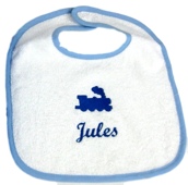 Bavoir éponge blanc personnalisé