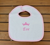 Bavoir éponge blanc personnalisé