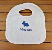 Bavoir éponge blanc personnalisé