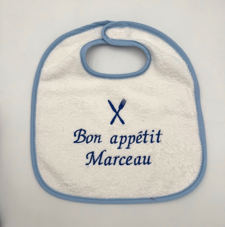 Bavoir éponge blanc personnalisé