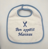 Bavoir éponge blanc personnalisé