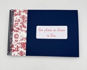 Album photos de classe Bleu et toile de jouy rouge