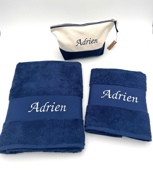 Trousse de toilette et serviette personnalisée
