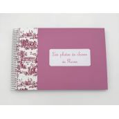 Album pour photos de classe rose et toile de jouy fuchsia