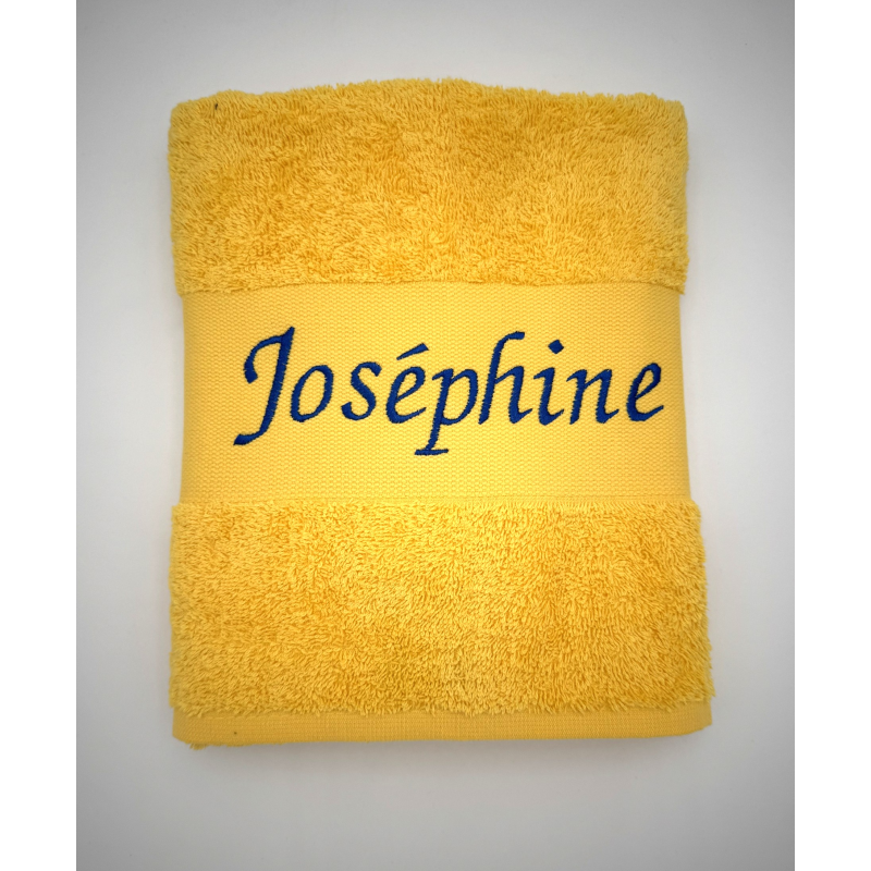 Serviette de toilette brodée