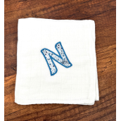 Lange personnalisé avec une lettre en liberty