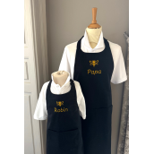 Duo Tabliers adulte et enfant assortis avec motif