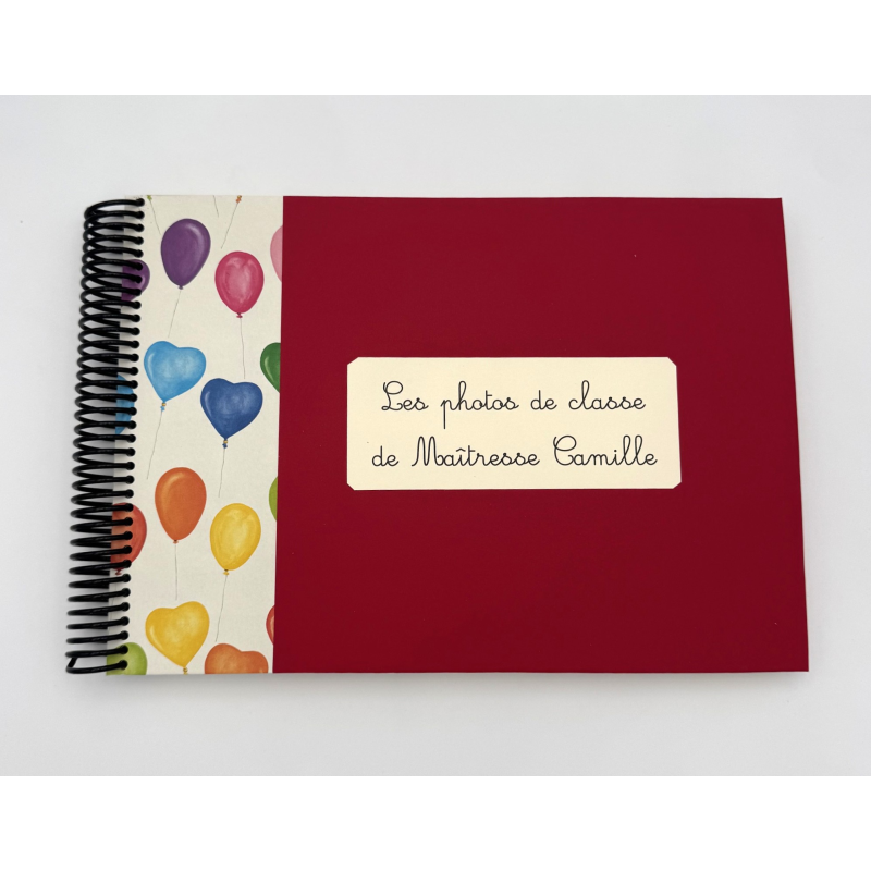 Album ENSEIGNANT ou ATSEM Rouge et ballons