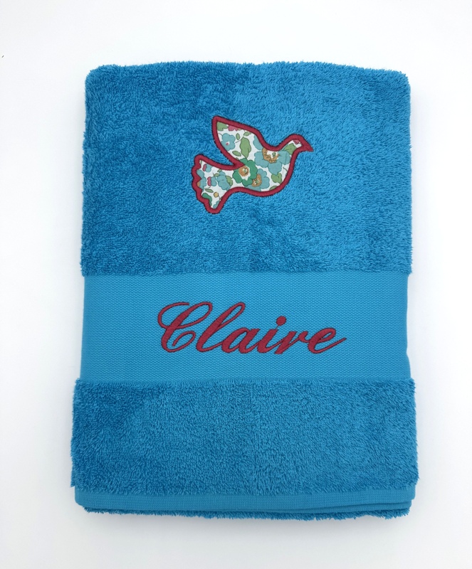 Drap de bain avec motif liberty Drap de bain avec motif liberty