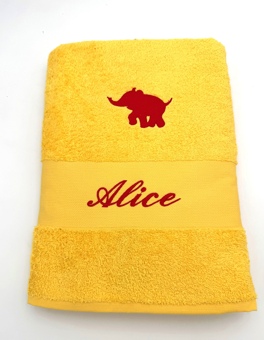 Drap de bain avec éléphant