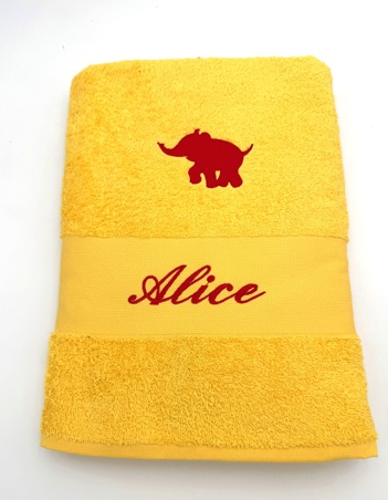 Drap de bain avec éléphant